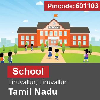 Pincode 601103 School Tiruvallur, Tiruvallur, Tamil Nadu
