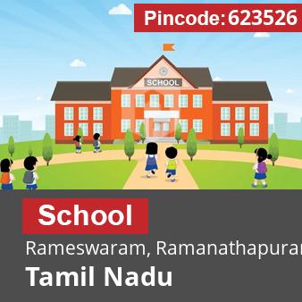 Pincode 623526 School Rameswaram, Ramanathapuram, Tamil Nadu