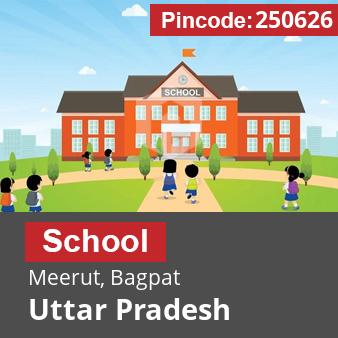 Pincode 250626 School Meerut, Bagpat, Uttar Pradesh