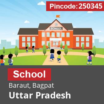 Pincode 250345 School Baraut, Bagpat, Uttar Pradesh