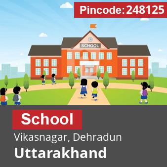 Pincode 248125 School Vikasnagar, Dehradun, Uttarakhand