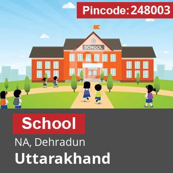 Pincode 248003 School NA, Dehradun, Uttarakhand