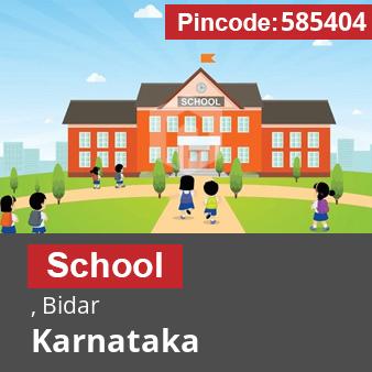 Pincode 585404 School , Bidar, Karnataka