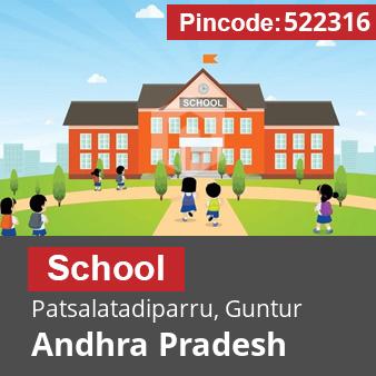 Pincode 522316 School Patsalatadiparru, Guntur, Andhra Pradesh