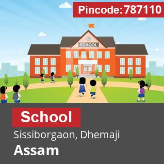 Pincode 787110 School Sissiborgaon, Dhemaji, Assam