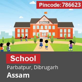 Pincode 786623 School Parbatpur, Dibrugarh, Assam