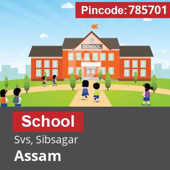 Pincode 785701 School Svs, Sibsagar, Assam