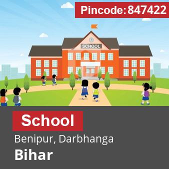 Pincode 847422 School Benipur, Darbhanga, Bihar
