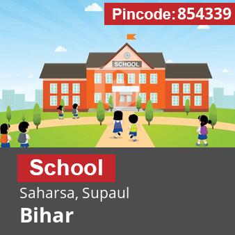 Pincode 854339 School Saharsa, Supaul, Bihar