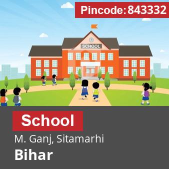 Pincode 843332 School M. Ganj, Sitamarhi, Bihar