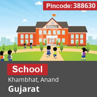 Pincode 388630 School Khambhat, Anand, Gujarat