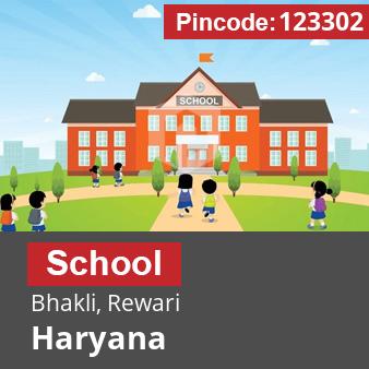 Pincode 123302 School Bhakli, Rewari, Haryana