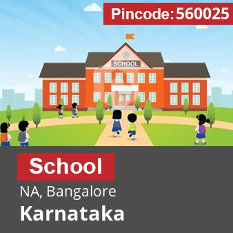 Pincode 560025 School NA, Bangalore, Karnataka