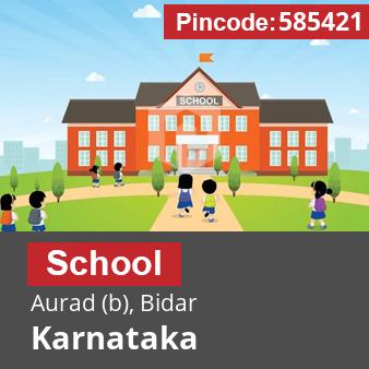 Pincode 585421 School Aurad (b), Bidar, Karnataka