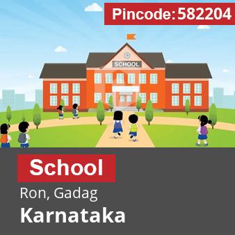 Pincode 582204 School Ron, Gadag, Karnataka