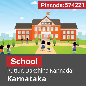 Pincode 574221 School Puttur, Dakshina Kannada, Karnataka
