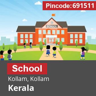 Pincode 691511 School Kollam, Kollam, Kerala