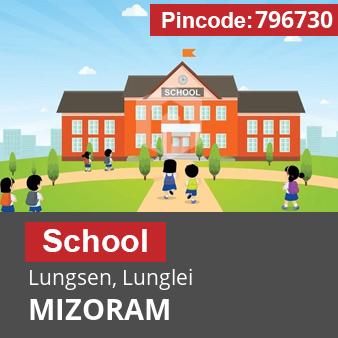 Pincode 796730 School Lungsen, Lunglei, MIZORAM