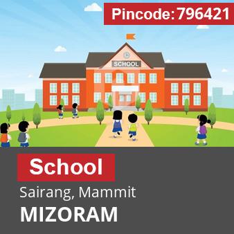 Pincode 796421 School Sairang, Mammit, MIZORAM