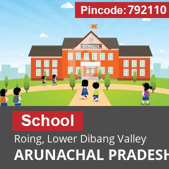 Pincode 792110 School Roing, Lower Dibang Valley, ARUNACHAL PRADESH