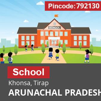 Pincode 792130 School Khonsa, Tirap, ARUNACHAL PRADESH