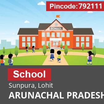 Pincode 792111 School Sunpura, Lohit, ARUNACHAL PRADESH