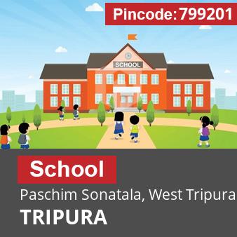 Pincode 799201 School Paschim Sonatala, West Tripura, TRIPURA