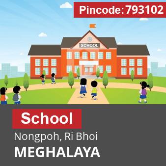 Pincode 793102 School Nongpoh, Ri Bhoi, MEGHALAYA