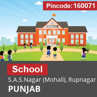 Pincode 160071 School S.A.S.Nagar (Mohali), Rupnagar, PUNJAB