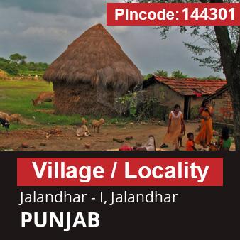 Pincode 144301 Village Jalandhar - I, Jalandhar, PUNJAB