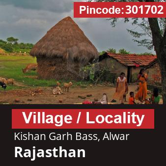 Pincode 301702 Village Kishan Garh Bass, Alwar, Rajasthan