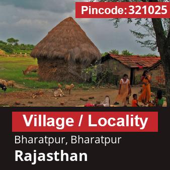 Pincode 321025 Village Bharatpur, Bharatpur, Rajasthan