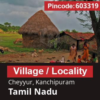 Pincode 603319 Village Cheyyur, Kanchipuram, Tamil Nadu