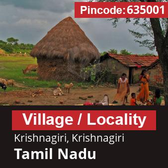 Pincode 635001 Village Krishnagiri, Krishnagiri, Tamil Nadu