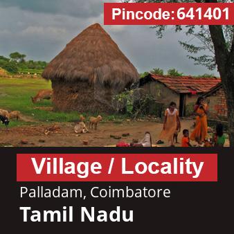 Pincode 641401 Village Palladam, Coimbatore, Tamil Nadu
