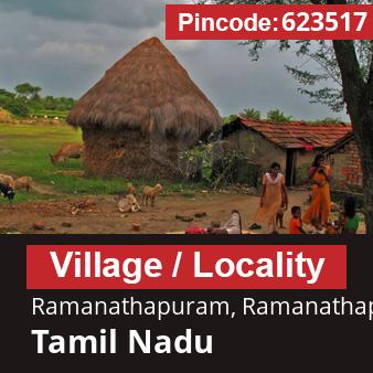 Pincode 623517 Village Ramanathapuram, Ramanathapuram, Tamil Nadu