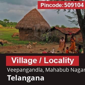 Pincode 509104 Village Veepangandla, Mahabub Nagar, Telangana