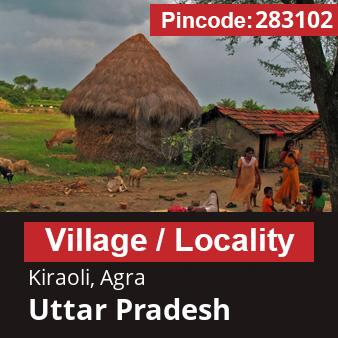 Pincode 283102 Village Kiraoli, Agra, Uttar Pradesh