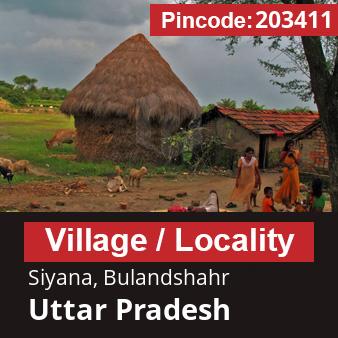 Pincode 203411 Village Siyana, Bulandshahr, Uttar Pradesh