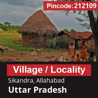 Pincode 212109 Village Sikandra, Allahabad, Uttar Pradesh