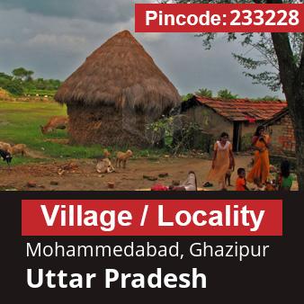 Pincode 233228 Village Mohammedabad, Ghazipur, Uttar Pradesh