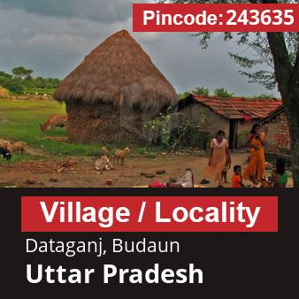 Pincode 243635 Village Dataganj, Budaun, Uttar Pradesh