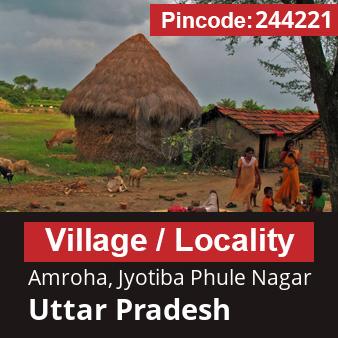 Pincode 244221 Village Amroha, Jyotiba Phule Nagar, Uttar Pradesh