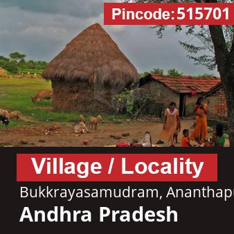 Pincode 515701 Village Bukkrayasamudram, Ananthapur, Andhra Pradesh