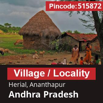 Pincode 515872 Village Herial, Ananthapur, Andhra Pradesh