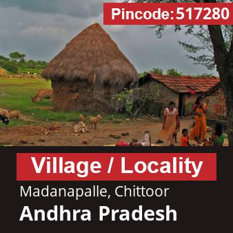 Pincode 517280 Village Madanapalle, Chittoor, Andhra Pradesh