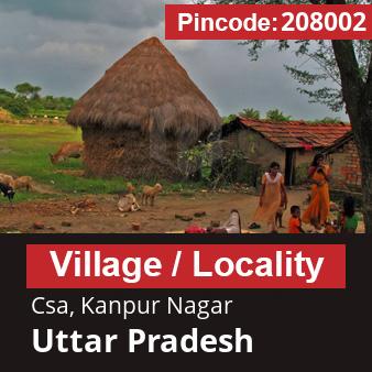 Pincode 208002 Village Csa, Kanpur Nagar, Uttar Pradesh