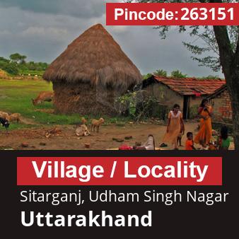 Pincode 263151 Village Sitarganj, Udham Singh Nagar, Uttarakhand