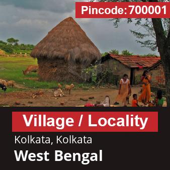 Pincode 700001 Village Kolkata, Kolkata, West Bengal