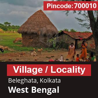 Pincode 700010 Village Beleghata, Kolkata, West Bengal